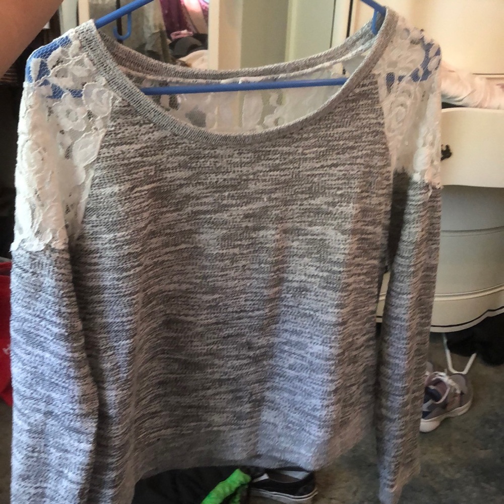 Lace sweatshirt